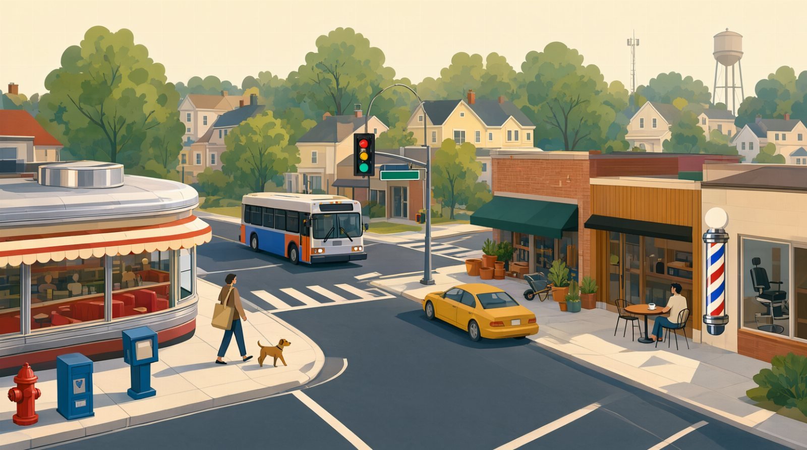 Illustration: Getting Around Old Bridge: Shops, Services and the Corners That Matter